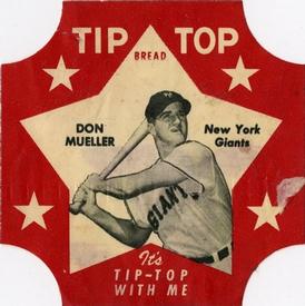 1952 Tip Top Bread Labels #NNO Don Mueller Front