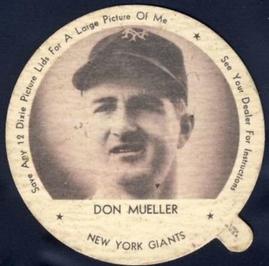 1953 Dixie Lids #NNO Don Mueller Front
