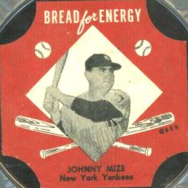 1953 Northland Bread Labels #NNO Johnny Mize Front