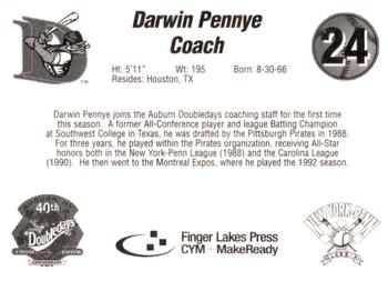 1998 Auburn Doubledays #NNO Darwin Pennye Back