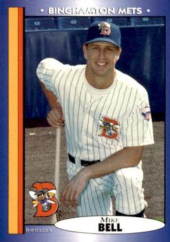 1998 Blueline Q-Cards Binghamton Mets #9 Mike Bell Front