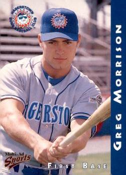 1998 Multi-Ad Hagerstown Suns #19 Greg Morrison Front