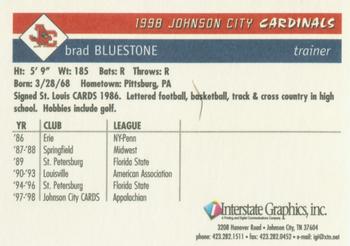 1998 Johnson City Cardinals #NNO Brad Bluestone Back
