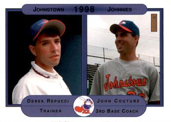 1998 Warning Track Johnstown Johnnies #25 Derek Repucci / John Couture Front