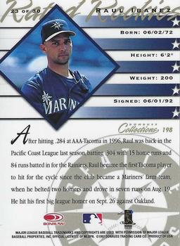 1998 Donruss - Rated Rookies Medalists #23 Raul Ibanez Back