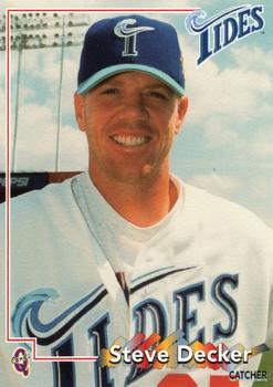 1998 Blueline Q-Cards Norfolk Tides #8 Steve Decker Front