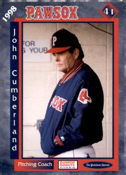 1998 Dunkin' Donuts Pawtucket Red Sox #NNO John Cumberland Front