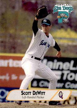 1998 Blueline Q-Cards Portland Sea Dogs #4 Scott DeWitt Front