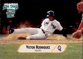 1998 Blueline Q-Cards Portland Sea Dogs #20 Victor Rodriguez Front