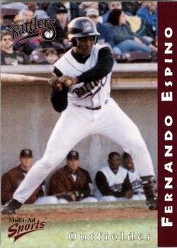 1998 Multi-Ad Wisconsin Timber Rattlers #22 Fernando Espino Front