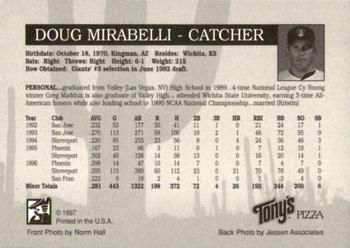 1997 Phoenix Firebirds #NNO Doug Mirabelli Back
