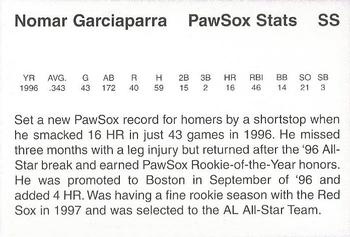 1997 Pawtucket Red Sox 25th Anniversary #NNO Nomar Garciaparra Back