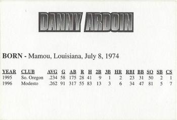 1997 Huntsville Stars #NNO Danny Ardoin Back