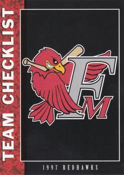 1997 Multi-Ad Fargo-Moorhead RedHawks #1 Team Logo / Checklist Front