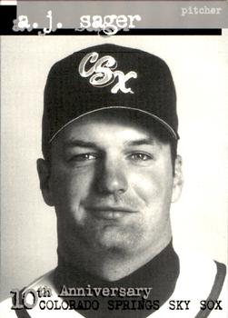 1997 Colorado Springs Sky Sox All-Time Team #6 A.J. Sager Front