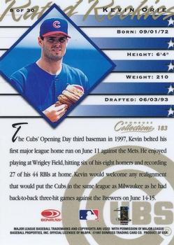 1998 Donruss Collections Donruss #183 Kevin Orie Back
