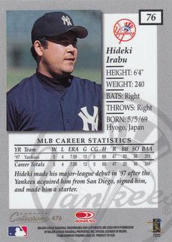 1998 Donruss Collections Elite #476 Hideki Irabu Back