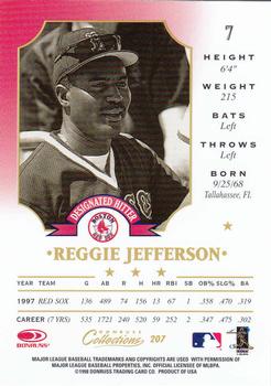1998 Donruss Collections Leaf #207 Reggie Jefferson Back