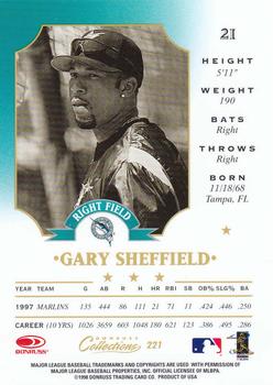 1998 Donruss Collections Leaf #221 Gary Sheffield Back
