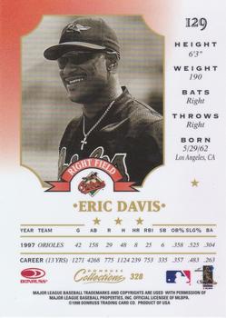 1998 Donruss Collections Leaf #328 Eric Davis Back