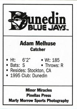 1996 Dunedin Blue Jays Update #NNO Adam Melhuse Back