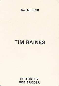 1986 Broder (unlicensed) #49 Tim Raines Back