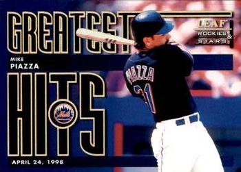 1998 Leaf Rookies & Stars - Greatest Hits #6 Mike Piazza Front