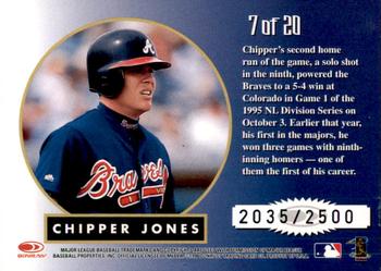 1998 Leaf Rookies & Stars - Greatest Hits #7 Chipper Jones Back