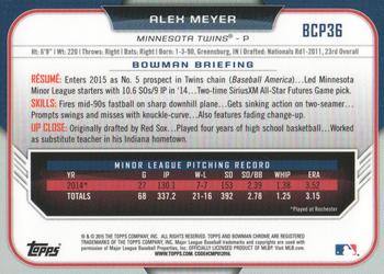 2015 Bowman - Chrome Prospects #BCP36 Alex Meyer Back