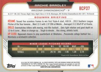 2015 Bowman - Chrome Prospects #BCP37 Archie Bradley Back