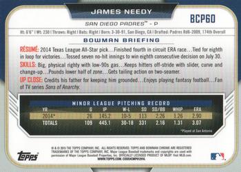 2015 Bowman - Chrome Prospects #BCP60 James Needy Back