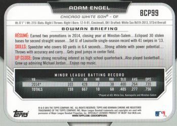 2015 Bowman - Chrome Prospects #BCP99 Adam Engel Back
