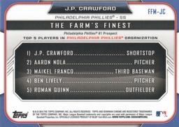 2015 Bowman - The Farm's Finest Minis #FFM-JC J.P. Crawford Back