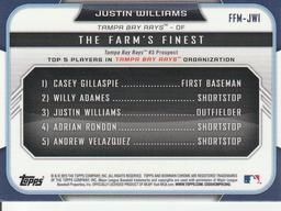 2015 Bowman - The Farm's Finest Minis #FFM-JWI Justin Williams Back