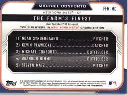 2015 Bowman - The Farm's Finest Minis #FFM-MC Michael Conforto Back