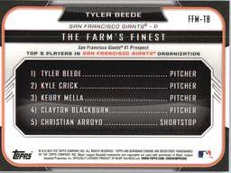 2015 Bowman - The Farm's Finest Minis #FFM-TB Tyler Beede Back