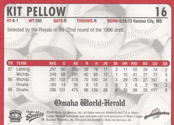 2000 Multi-Ad Omaha Golden Spikes #16 Kit Pellow Back