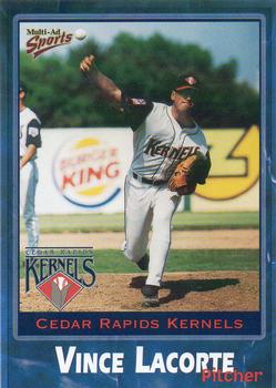 2001 Multi-Ad Cedar Rapids Kernels #12 Vince LaCorte Front