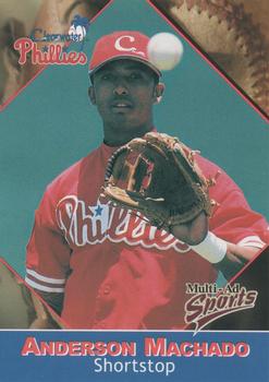 2001 Multi-Ad Clearwater Phillies #18 Anderson Machado Front