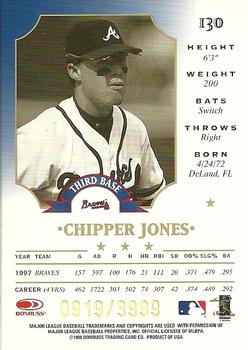 1998 Leaf - Fractal Foundations #130 Chipper Jones Back