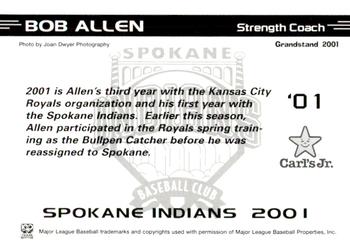 2001 Grandstand Spokane Indians #NNO Bob Allen Back