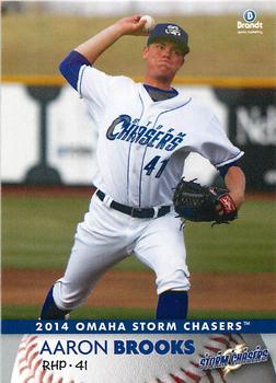 2014 Brandt Omaha Storm Chasers #4 Aaron Brooks Front