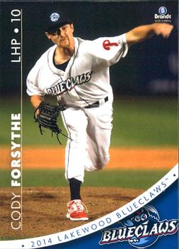 2014 Brandt Lakewood BlueClaws #7 Cody Forsythe Front