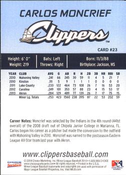 2014 Choice Columbus Clippers #23. Carlos Moncrief Back
