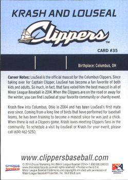 2014 Choice Columbus Clippers #35. Krash / Louseal Back