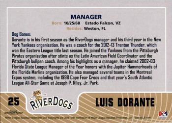 2014 Grandstand Charleston RiverDogs #NNO Luis Dorante Back