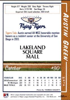 2014 Grandstand Lakeland Flying Tigers #NNO Austin Green Back