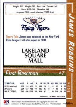 2014 Grandstand Lakeland Flying Tigers #NNO James Robbins Back