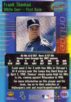 1998 Pacific Online - Red #182 Frank Thomas Back
