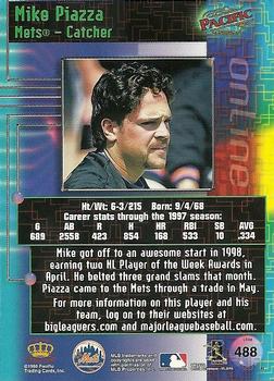 1998 Pacific Online - Red #488 Mike Piazza Back